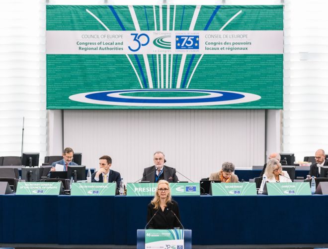 Sabine Monauni besucht Kongress der Gemeinden und Regionen des Europarats