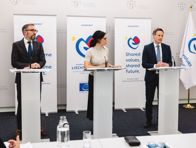 Media conference for Liechtenstein’s Presidency of the Council of Europe